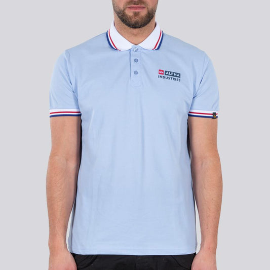 Contrast Polo - light blue