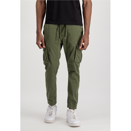 Cotton Twill Jogger - dark olive
