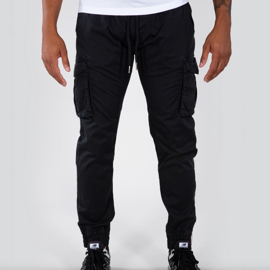 Cotton Twill Jogger - black