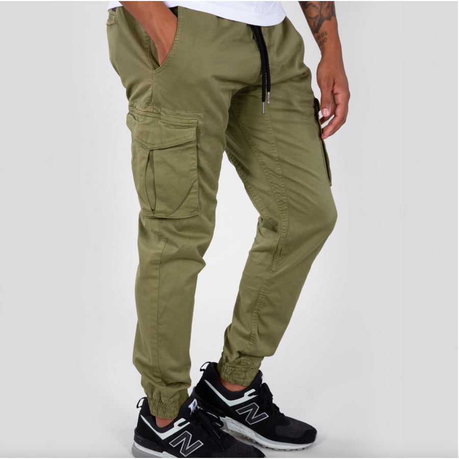 Cotton Twill Jogger - olive
