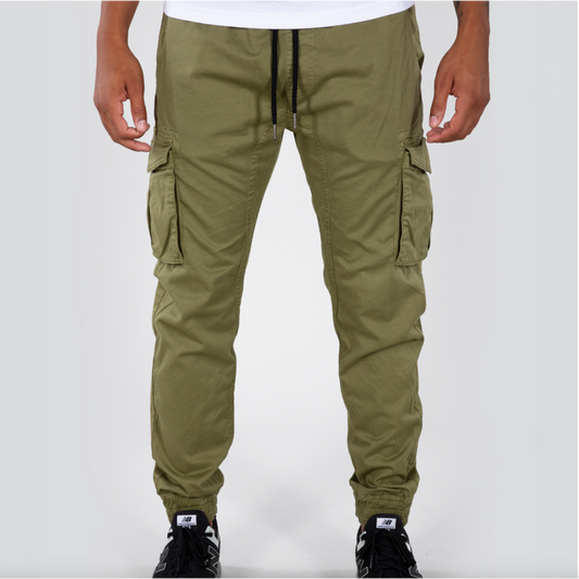 Cotton Twill Jogger - olive