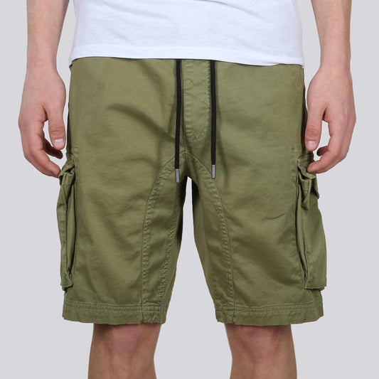Cotton Twill Jogger Short - olive