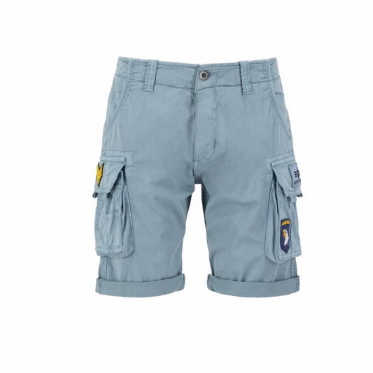 CREW SHORT PATCH - greyblue