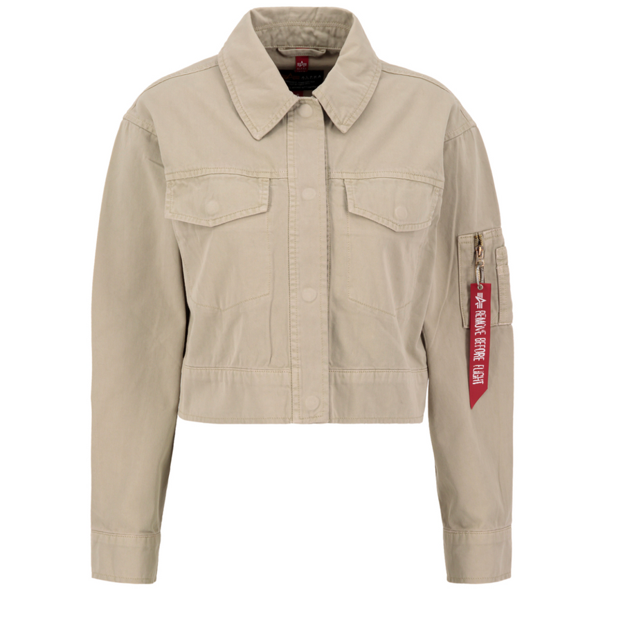 Deck Jacket Cropped Woman - vintage sand