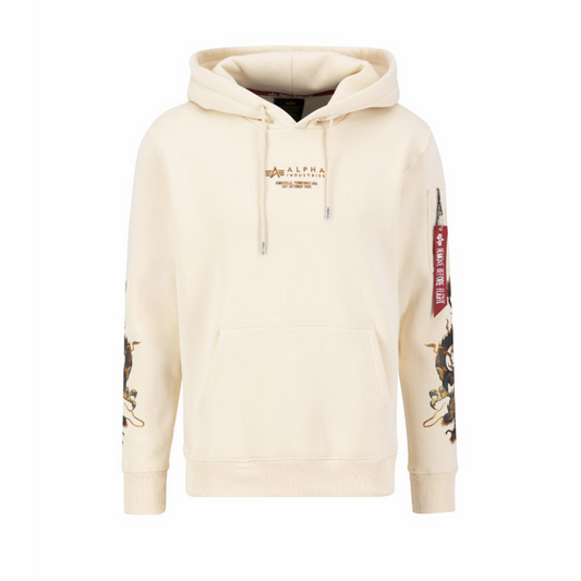 Dragon EMB Hoody - jet stream white