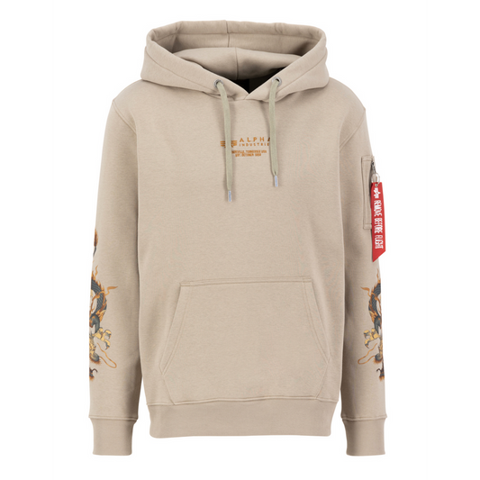 Dragon EMB Hoody - vintage sand