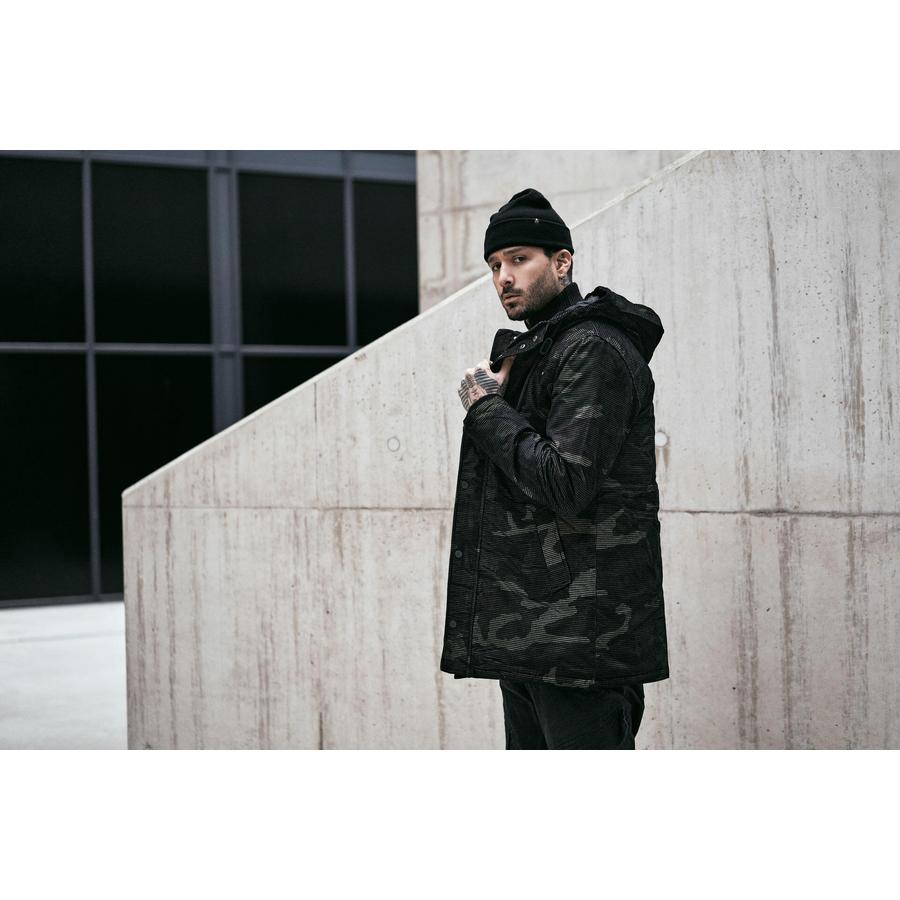 Grid Camo Parka - dark camo