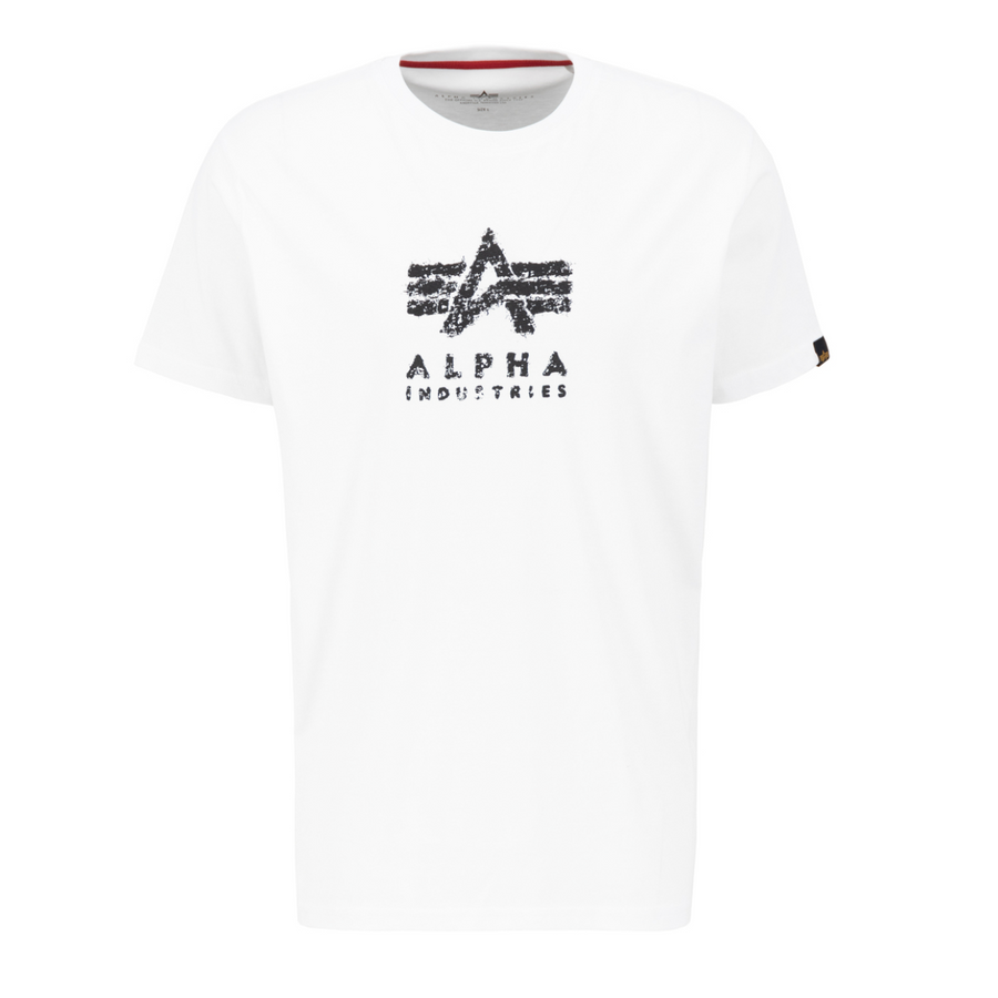 Grunge Logo T - white