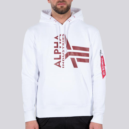 Half Logo Foam Hoody - white