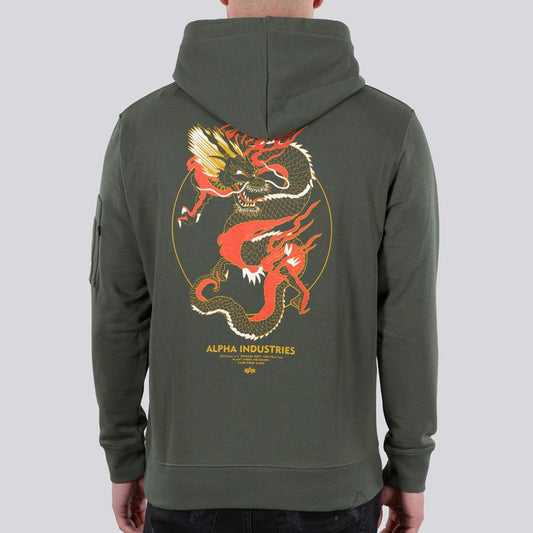 Heritage Dragon Hoody - dark olive