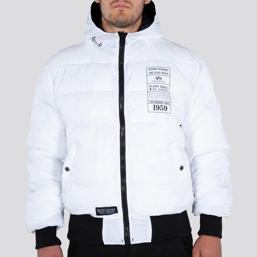 Hooded Puffer FD Rev - black/white