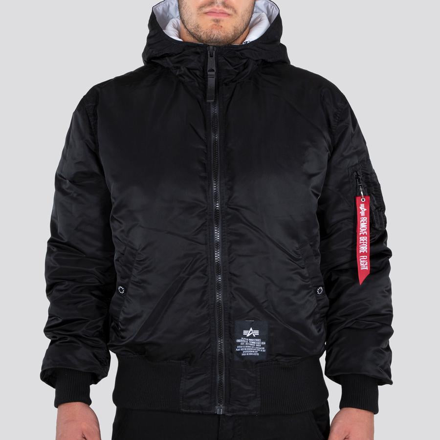 Hooded Puffer FD Rev - black/white