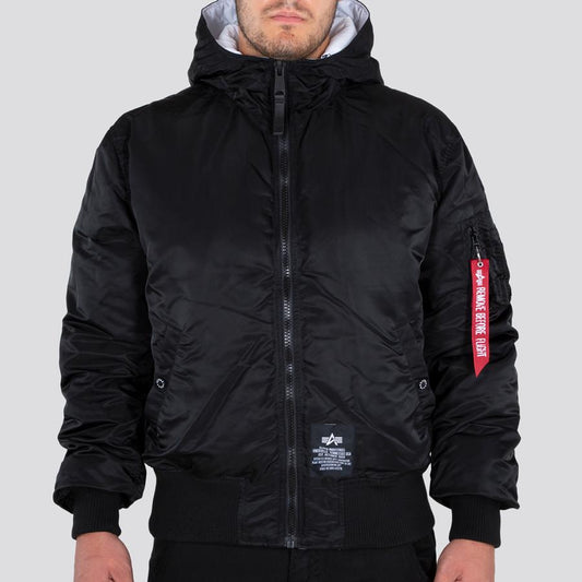 Hooded Puffer FD Rev  - black/white