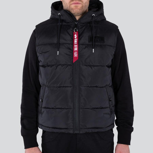 Hooded Puffer Vest FD - black