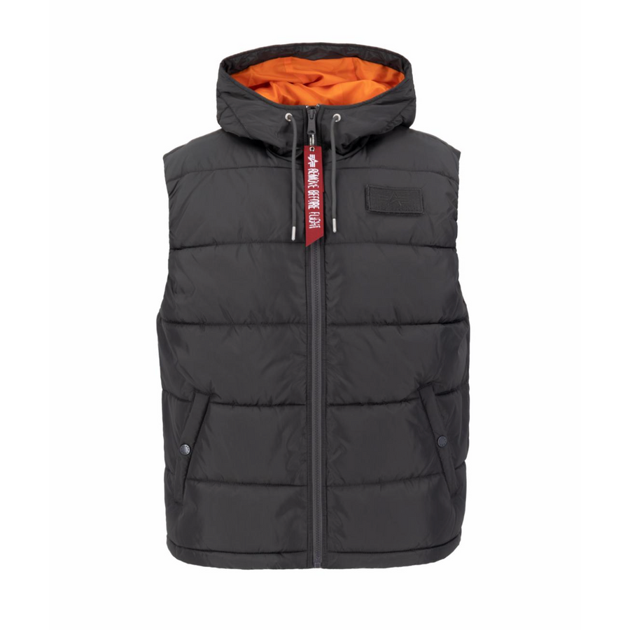 Hooded Puffer Vest FD - greyblack