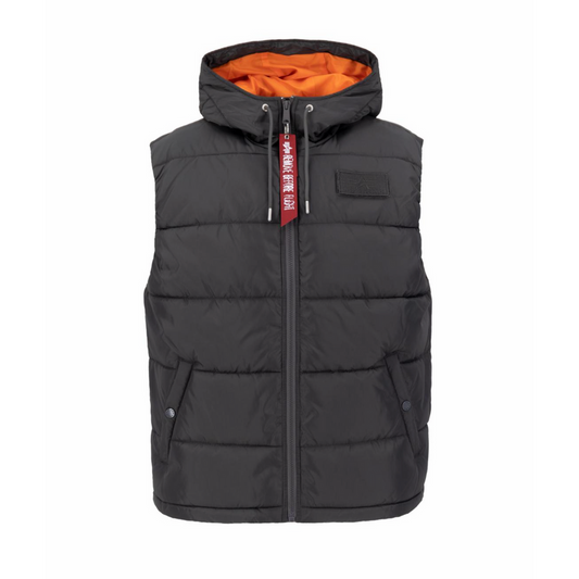 Hooded Puffer Vest FD - greyblack