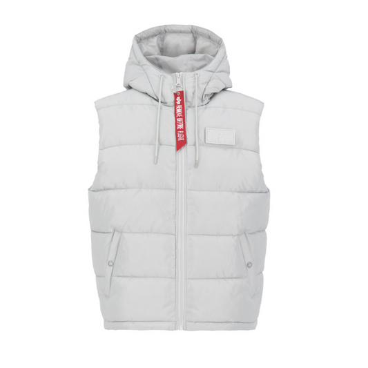 Hooded Puffer Vest FD - pastel grey
