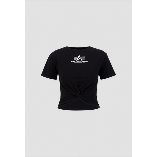 Knotted Crop T Woman - black