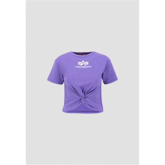 Knotted Crop T Woman - electric violet