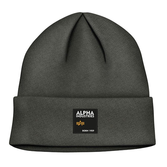 Label Beanie - army green