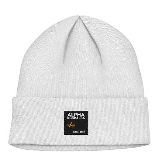 Label Beanie - white