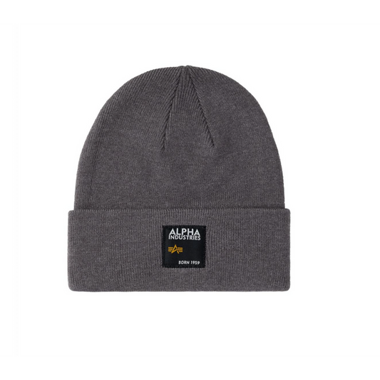 Label Beanie - vintage grey