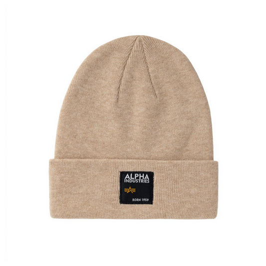 Label Beanie - vintage sand
