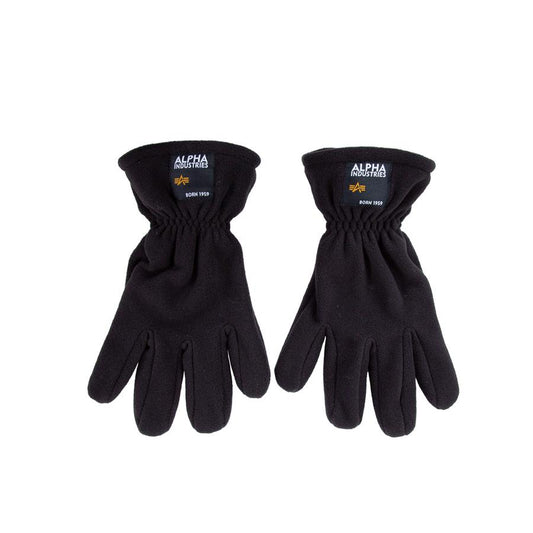 Label Fleece Gloves - black