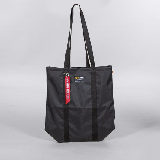 Label Shopping Bag - black