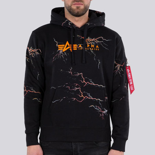 Lightning AOP Hoody - black/orange