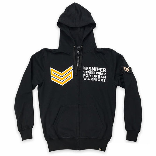 Logo Zip Hoody - black