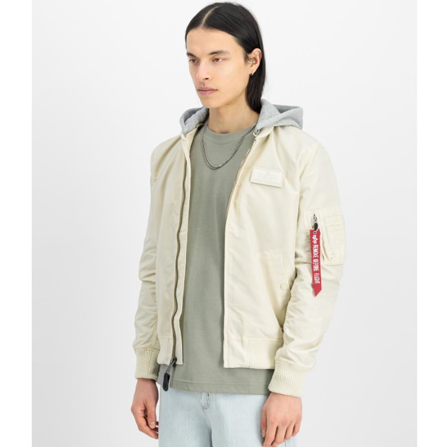 MA-1 TT Hood Bomber Jacket - vintage-white