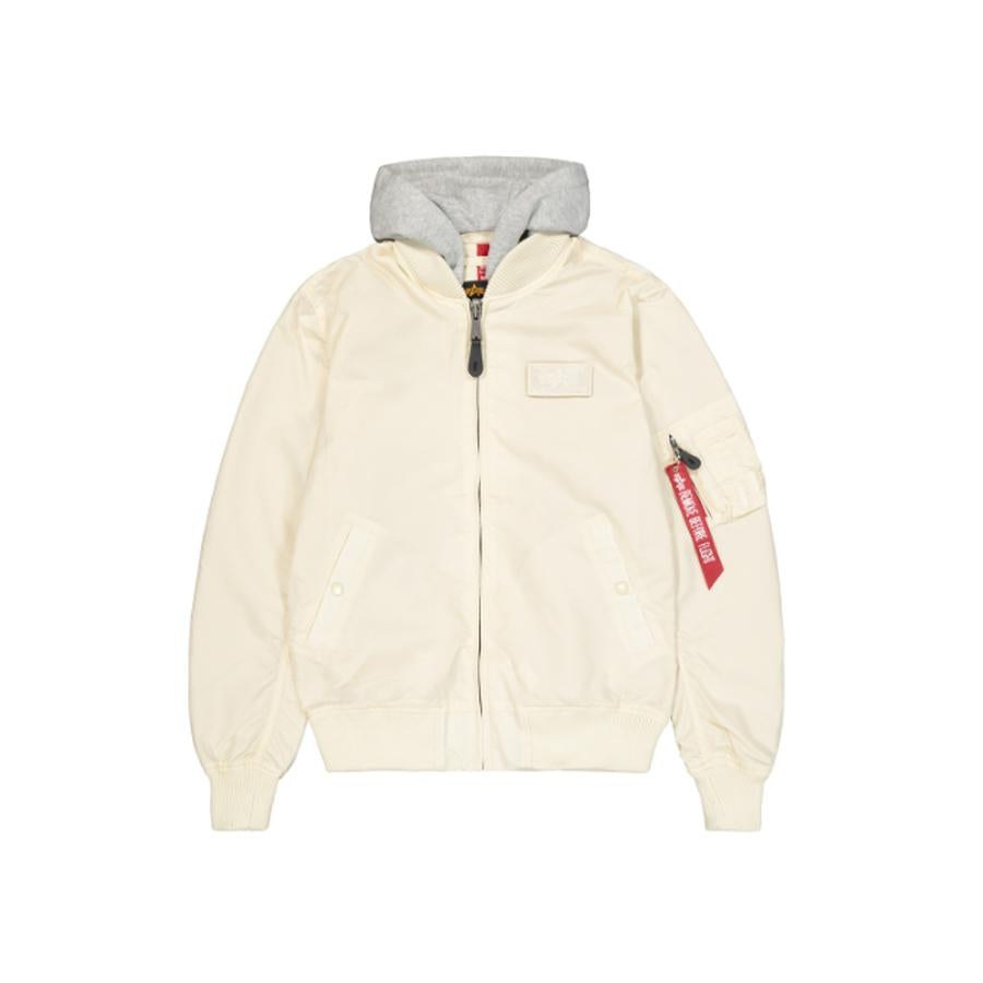 MA-1 TT Hood Bomber Jacket - vintage-white