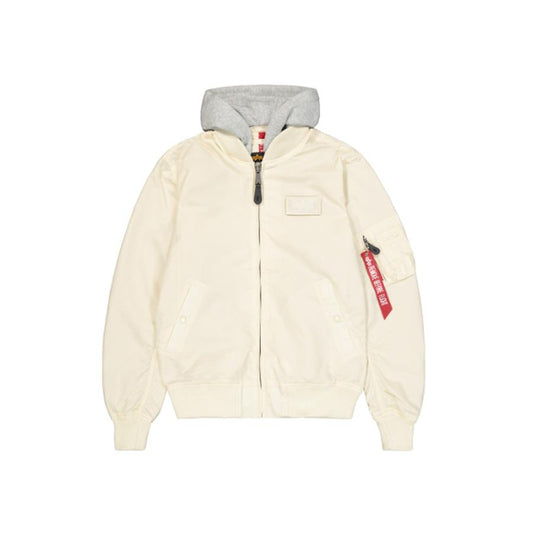 MA-1 TT Hood Bomber Jacket - vintage-white