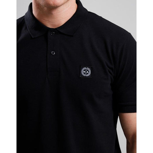 Embroidered Siren Polo Shirt - black