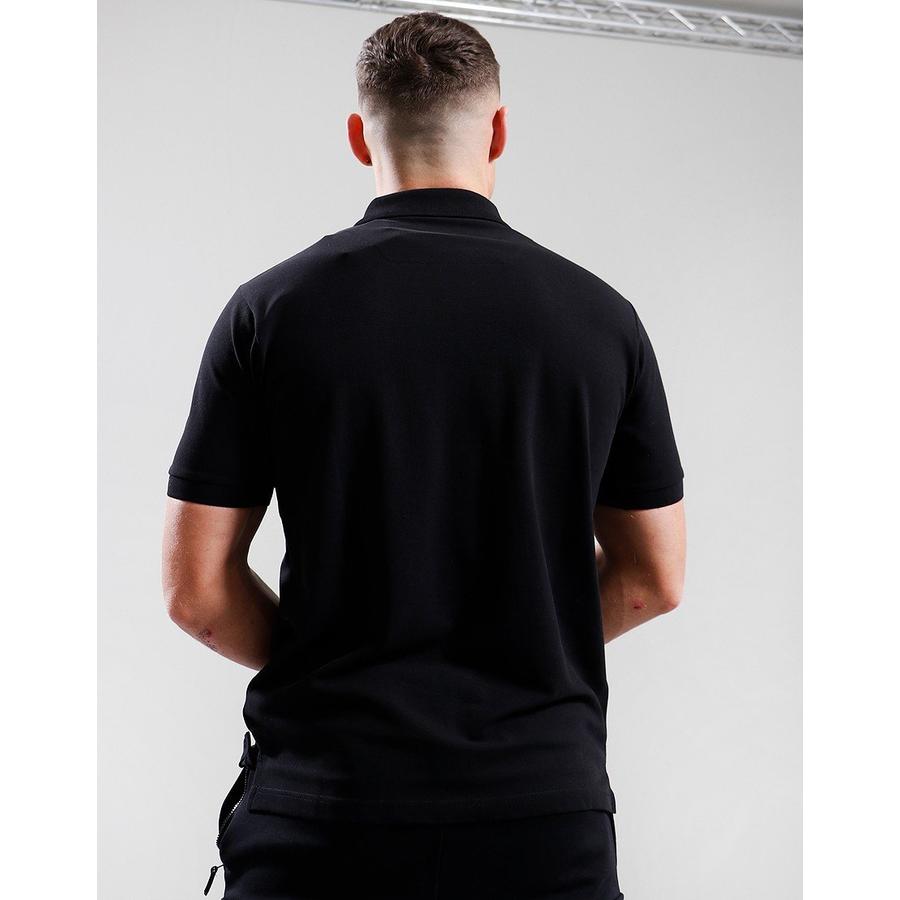 Embroidered Siren Polo Shirt - black