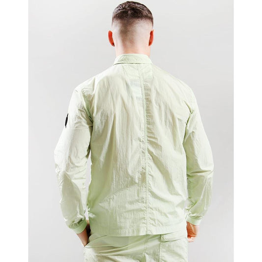 Krinkle Nylon Overshirt - lime