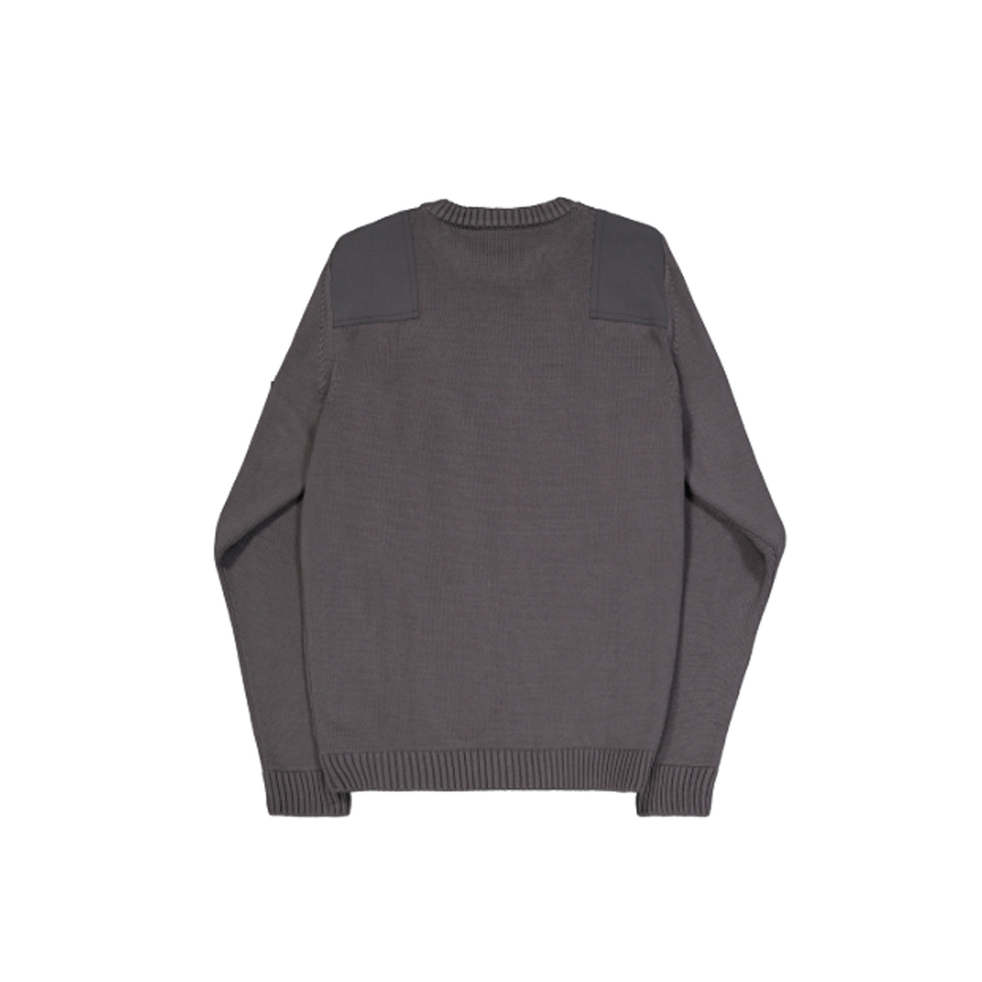 Military Knit Sweatshirt - vintage grey
