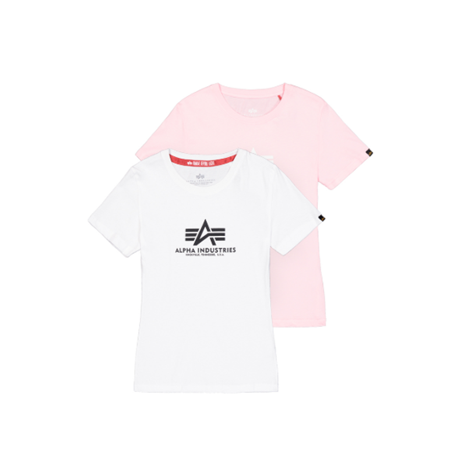 New Basic Big Logo T-Shirt 2 Pack Women - white/pastel pink
