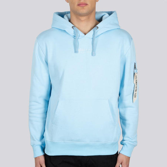 Organics EMB Hoody - organic skyblue