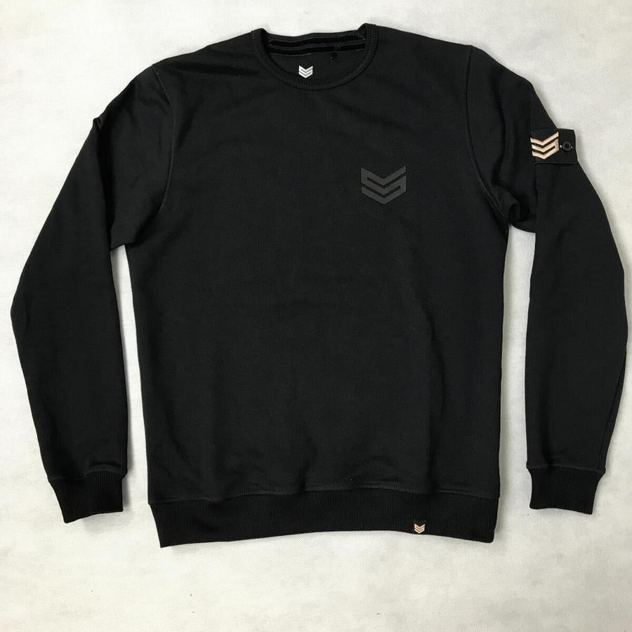 Rubber Logo Sweater - black