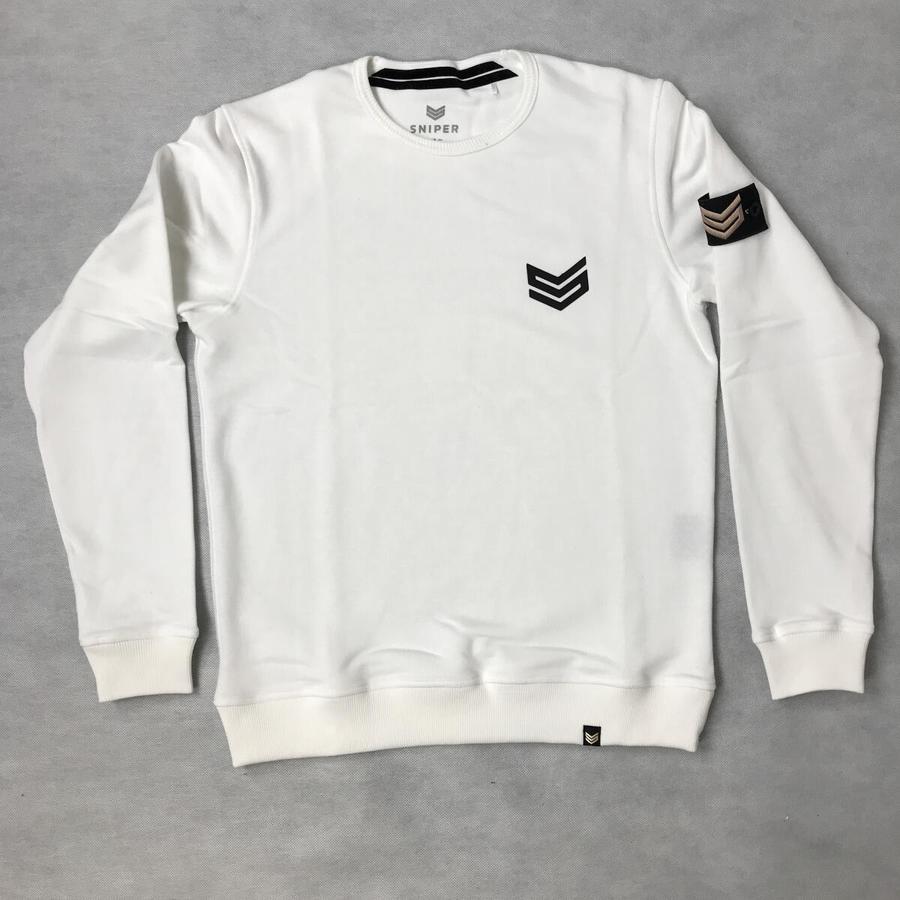 Rubber Logo Sweater - white