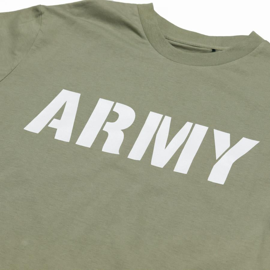 Army T - olive/white