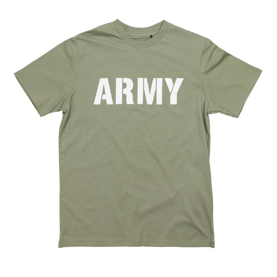 Army T - olive/white