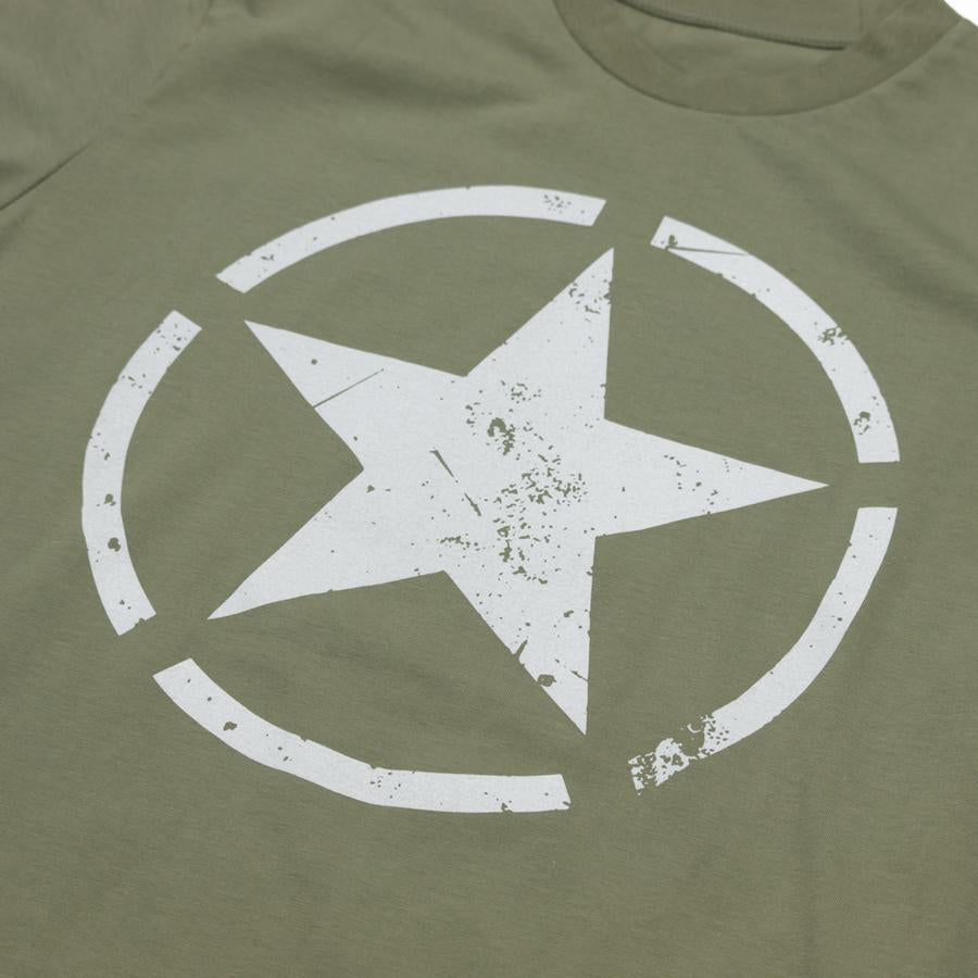 Star T - olive/white