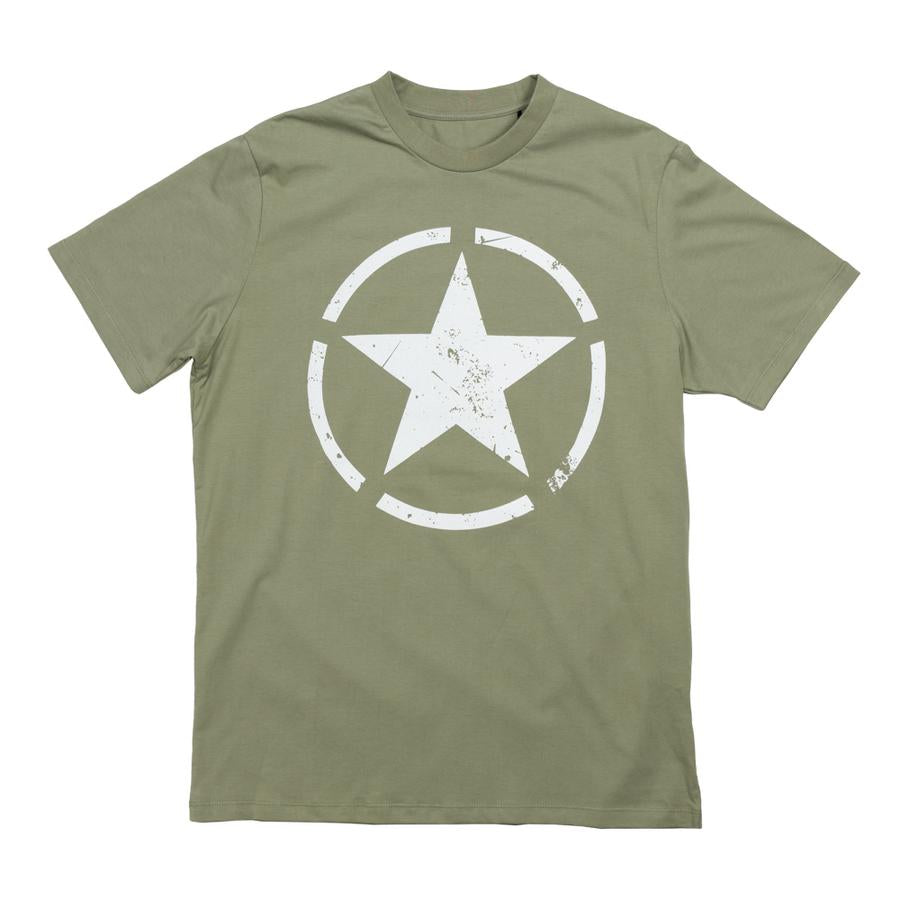Star T - olive/white