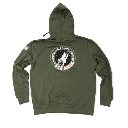 Space Shuttle Hoody - dark olive