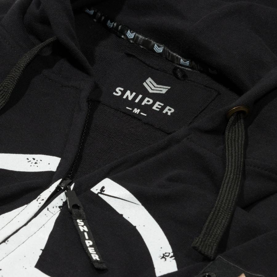 Star Zip Hoody - black