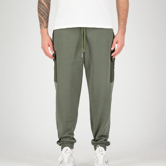 Sweat Nylon Cargo Jogger - dark olive