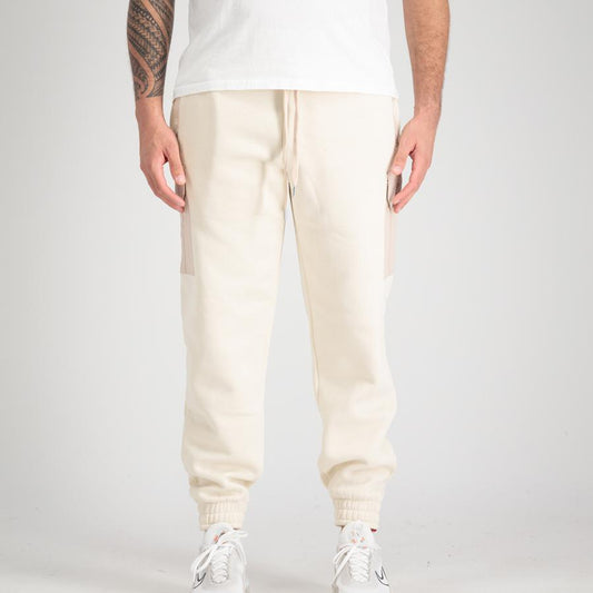 Sweat Nylon Cargo Jogger - jet stream white